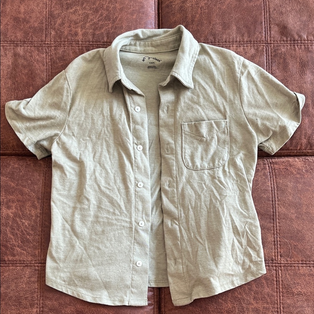 Art Class Heather Green Kids Polo Shirt